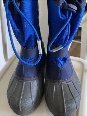 Columbia Kids Powderbug Sz 4 Snow Boots Mountain Blue/Spicy  New No Box